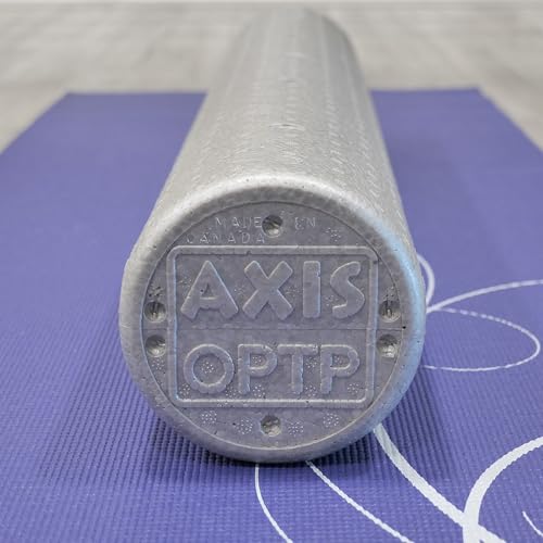 OPTP Silver AXIS Moderately Firm Foam Roller – Round, Silver, 36" x 6" | Moderate density for sports medicine, physical therapy, Pilates, yoga, trigger point myofascial release, Heat-molded EPP foam - size: 36" x 6" Round