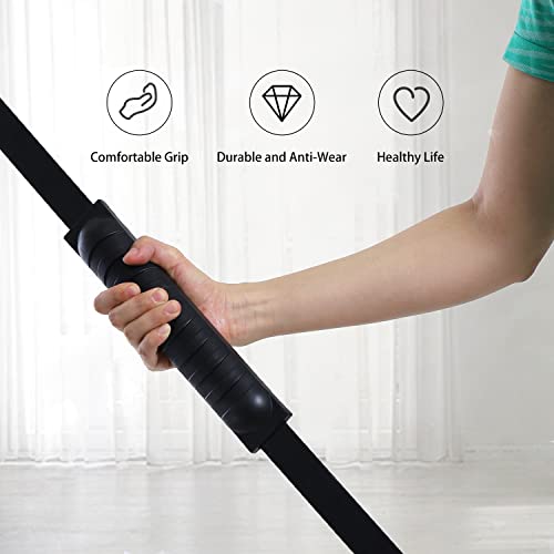 Elastic Fitness Stick Elastic Bar Body Exercise Bar Muscle Training for Exercise Tremor Stick Shoulder Rehabilitation Physical Therapy, Aerobics,Body Shaping Home Gym Yoga, Pilates - color: matt black