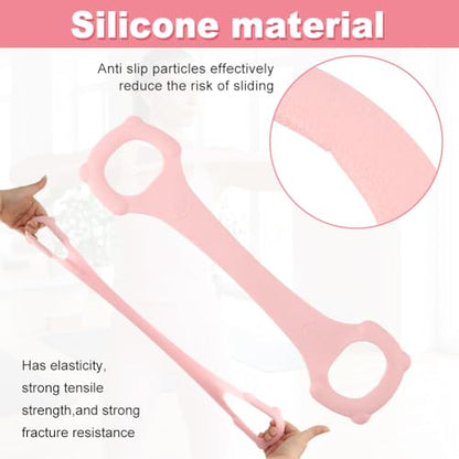 3 Pcs Figure 8 Fitness Resistance Band, Back Training Elastic Rope, Pilates Stretching Band for Arm Shoulder Workout, Chest Expansion and Yoga Exercise at Home Gym