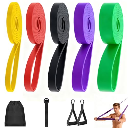 Resistance Bands, 5 Pack Pull-up Bands, Fabric Resistance Bands for Legs, Workout Bands, Exercise Bands Set for Fitness, Working Out, Body Stretching, Physical Therapy
