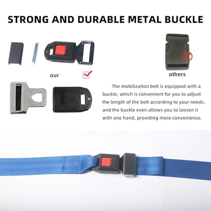 Mobilization Belt(9.8Ft) -Physical Therapy Strap for Physical Therapy, Rehabilitation, and Manual Therapy, Mobilization Belt Physical Therapy - Strongly Recommended by physicalTherapists - color: blue