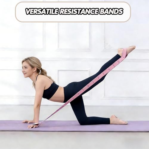 Fitness Resistance Band with Handles, Number Stretch Resistance Band