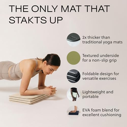 Stakt The Original Foldable Yoga Mat - Non-Slip - color: Dune