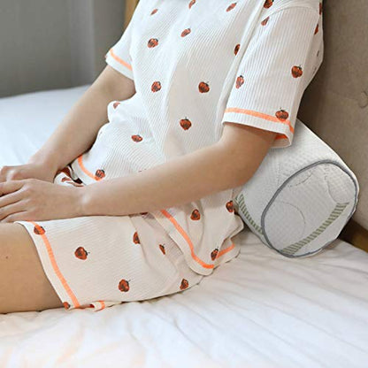 Kingnex Cylinder Bolster Roll Pillow for Sleeping on Back or Side 18x6 | Under Knee to Relief Lower Back Pain, Between Legs for Side Sleepers, Bamboo Viscose Cooling Removable Cover - size: 18 x 6"