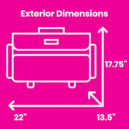 Everything Mary 4 Wheels Collapsible Deluxe Sewing Machine Storage Case - Rolling Trolley Carrying Bag for Brother, Singer - color: Black