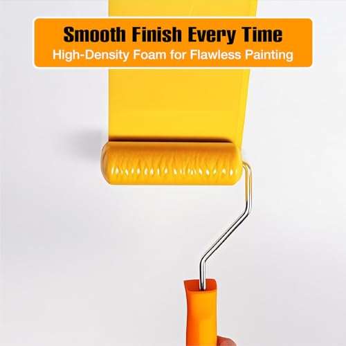King Origin Foam Paint Roller, 10 Pack, 6 Inch High Density Roller | Foam Paint Roller Covers for Smooth Paint Application, No Lint Shedding on Walls, House - size: 10 PCS, 6"