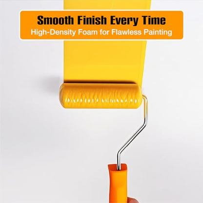 King Origin Foam Paint Roller, 10 Pack, 6 Inch High Density Roller | Foam Paint Roller Covers for Smooth Paint Application, No Lint Shedding on Walls, House - size: 10 PCS, 6"