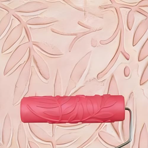 7" Texturing Roller, Patterned Textured Paint Roller, Drywall Texture Tool | Embossed Rubber Paint Roller, Decorative Art Texture Roller, Knockdown Texture Tool for DIY Household Wall Painting (BK068R) - style: BK068R