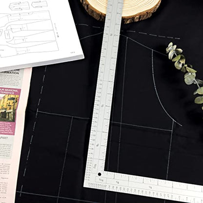 Imperial Fashion Designer's Ruler Kit for Pattern Making Sewing | Lightweight Aviation Aluminum Hip Curve Ruler, L-Square Ruler, Vary Form Curve Ruler and Arcylic Quilting Ruler for Design - style: Pattern Kit
