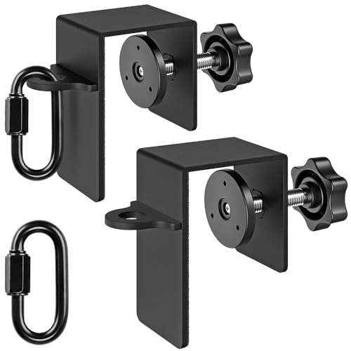 SELEWARE Door Anchor for Resistance Bands, Workout Door Mount Anchors | Home Gym Heavy Duty Door Anchor Attachment for Body Weight Straps, Strength Training, Physical Therapy Exercise, Black - color: B. Black 2 Pack