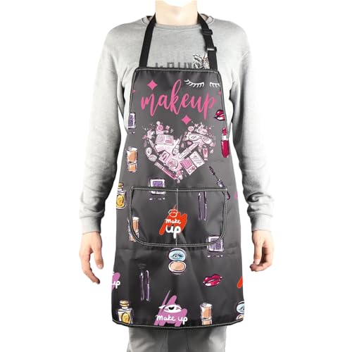 MBMSO Makeup Artist Aprons with Pockets Makeup Apron for Artist Esthetician Gift Cosmetology Student Gift Aprons - color: Makeup Artist Apron-black
