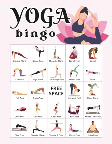 Yoga Bingo: 32-Player Wellness Themed Party Games for Yoga Studios, International Day of Yoga and Self-Care Retreats