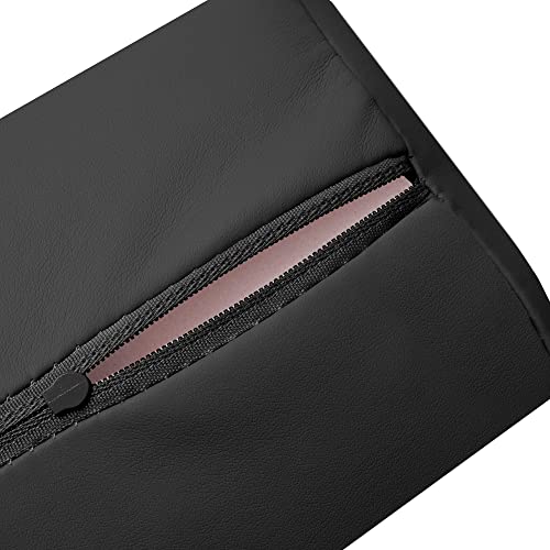 Saloniture Half Round Massage Table Bolster Pillow Pad - 26 x 6 x 3 Inch - Black - color: Black