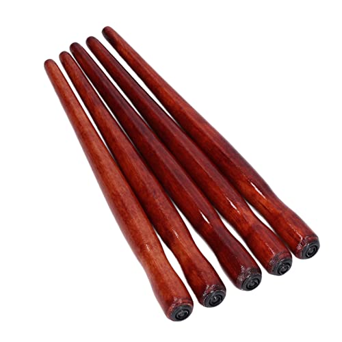 5Pcs Dip Pen Holder, Wood Comic Nib Holder, 5.91in Wooden Pen Nib Holder Wood Cartoon Comic Pen Nib Holder Comfortable Grip for Calligraphy Writing Signing, Cartooning Sketching - color: Red Wood Color