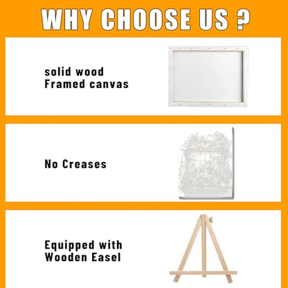 Ausanrl Plant Paint by Numbers with Frame Wooden Easel-Paint by Number Adult,Plant Paint by Numbers Framed Canvas,Adult Paint by Number Kits on Canvas Framed Gifts and Home Wall Decor 12x16inch - color: Plant B