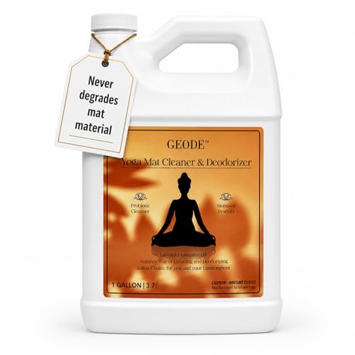 Yoga Mat Cleaner & Deodorizer Spray – Lavender Essential Oil Formula for Yoga Mats, Pilates Reformers & Gym Equipment – Natural No-Residue Workout Mat Cleaner, Non-Toxic Daily Cleaning Spray (128 Oz) - size: 128 Fl Oz (Pack of 1)