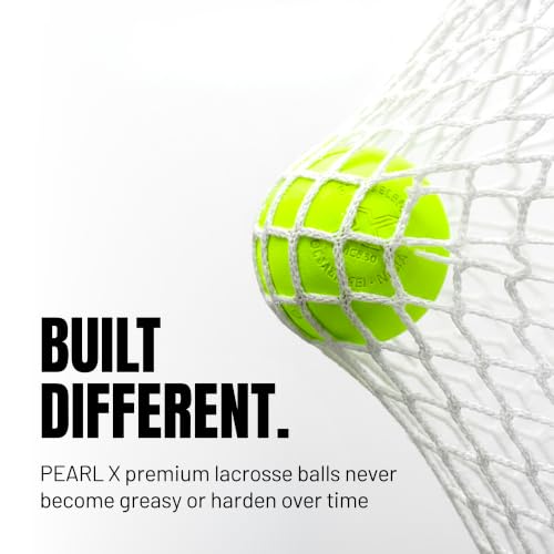 PEARL X Greaseless Lacrosse Balls by Guardian Innovations - Official Ball of NCAA Championships - Meets NOCSAE Standards and SEI/NCAA Certified - color: Yellow, size: 10 Pack
