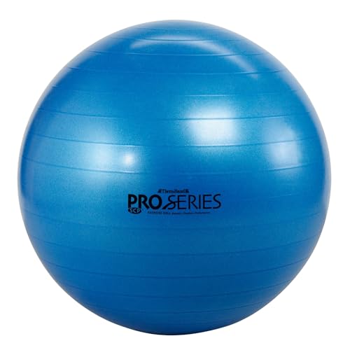THERABAND Exercise and Stability Ball for Improved Posture, Balance, Core Fitness, Coordination and Rehab - color: Blue | 30 Inches