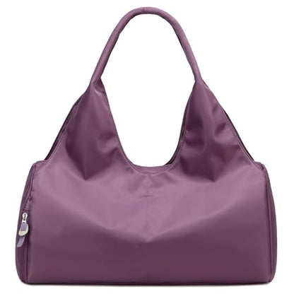 Forestfish Gym Bag For Women With Shoes Compartment & Wet Dry - color: Purple