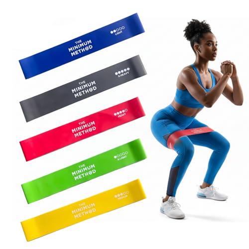 Joey Thurman Mini Resistance Bands, 5-Pack Mini Loop Bands for Exercise, Booty Bands for Glutes Legs and Hips, Home Gym Workout Bands