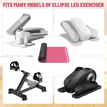 Under Desk Elliptical Mat - Non-Slip Exercise Equipment for Peloton Bike, Small Exercise Mat for Desk Workout Equipment - color: Pink 1 Pc