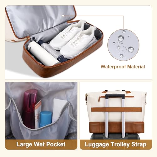 MOSISO Gym Bag for Women, Travel Duffle Weekender Overnight Workout Bag