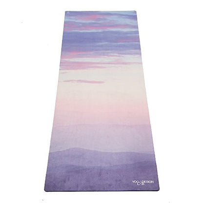 YOGA DESIGN LAB | The Combo Yoga Mat | 2-in-1 Mat+Towel | Eco Luxury | Ideal for Hot Yoga, Power, Bikram, Ashtanga, Sweat | Studio Quality | Includes Carrying Strap! - color: Breathe, size: 5.5mm