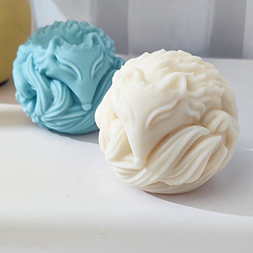 Fox Resin & Silicone Animal Molds - 3D Fox & Candle Molds for Soap & Candle Making - color: candle-fox
