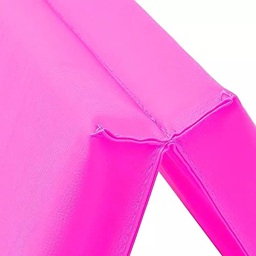 Fitness Maniac HIGH-DENSITY Firm Foam Folding Mat Thick Exercise Gymnastics Panel Gym Mats Non Slip with Carrying Handles Yoga Aerobics Workout Training - color: Tri-Fold (Pink)