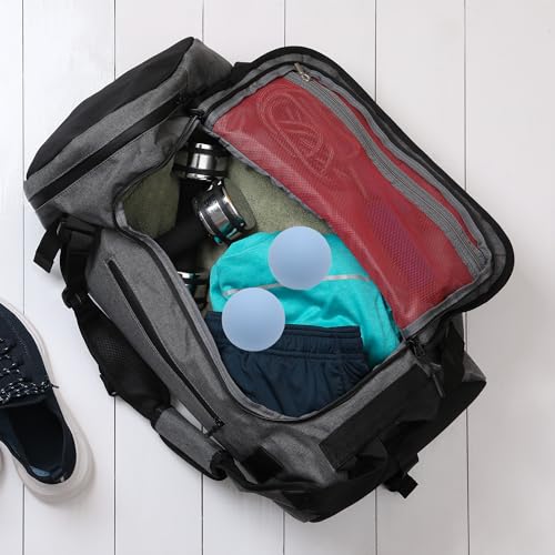 Hard Lacrosse Ball Massage Ball Therapy. Firm Trigger Point Massager Tool for Deep Tissue Yoga Physiotherapy Myofascial Release Muscle Relax Plantar Fasciitis Pain Relief (2 Pack) (Blue) | For Trigger Point Deep Tissue Myofascial Release Muscle Relax Plan