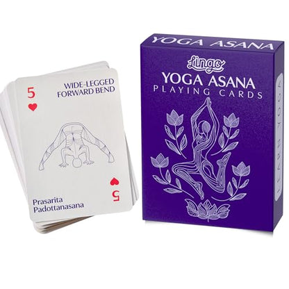 Lingo Yoga Playing Cards | Pose Card Deck with Instructions for All Levels & Beginners | Home Practice, Workout & Self-Care Gift | Portable Sequence Builder for Adults
