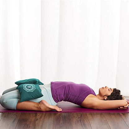 Yoga Sand Bag - Cotton Unfilled for Yoga Weights and Resistance Training, Size- 7.5" X 17" - color: Green