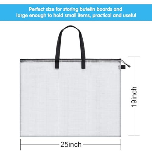 Outus 1 Pcs 19 x 25 Inches Art Portfolio Case Poster Storage Bags, Black - color: Black, size: 19 x 25 Inch