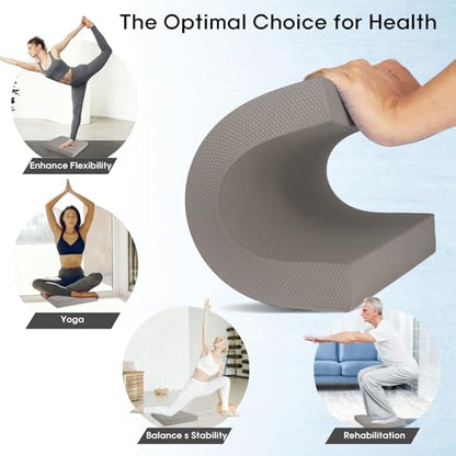 Exercise Balance Pad，Balance Foam Mat for Physical Therapy Equipment & Strength Stability Training, Slip Resistant Foam Mat for Yoga, Pilates, Meditation，Gardening knee pads - color: grey