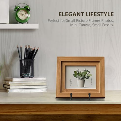 Plate Holder Easel Display Stand - 3 inch Metal Plate Stands for Display - Tabletop Picture Stand - Black Iron Easels for Display Pictures | Photo Frames | Book | Decorative Plates | Plaque - 4 Pack - size: 3 inch (4 pack)