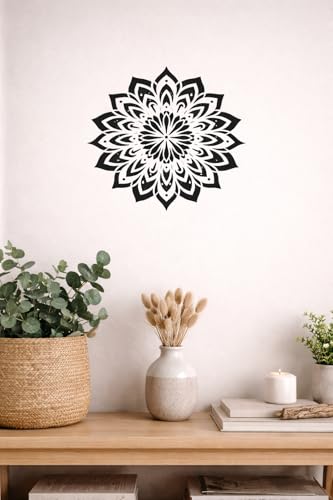 Mandala Stencil – Boho Geometric Circle Pattern Reusable Design Template for Wall Art, Painting, Crafting, Furniture and DIY Home Decor (2 Pcs Set)