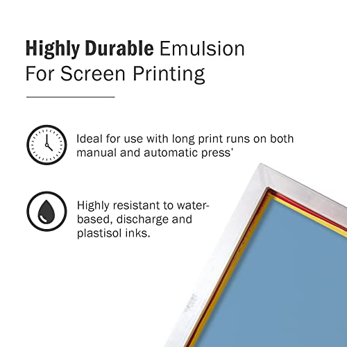 Ecotex® WR Blue Screen Printing Emulsion (Quart - 32oz.) Diazo Required Photo Emulsion for Silk Screens and Fabric - for Screen Printing Water Based Ink, Water Resistant Screen Printing Supplies - size: 32 fl oz