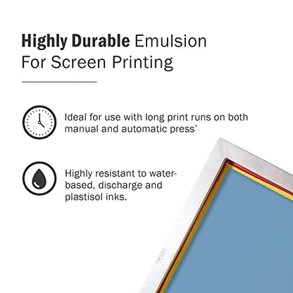 Ecotex® WR Blue Screen Printing Emulsion (Quart - 32oz.) Diazo Required Photo Emulsion for Silk Screens and Fabric - for Screen Printing Water Based Ink, Water Resistant Screen Printing Supplies - size: 32 fl oz