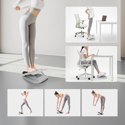 PROIRON Slant Board, Adjustable Calf Stretch Board, Thick Heel Pad for Comfort Stretching, Calf Stretcher Incline Board, Anti Slip Surface & Base for Safe Exercise, Ankle Heel Mobility, 10"x10" - color: Gray