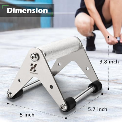 Push Up Stand, Pushup Handles for Strength Training, Heavy-duty Stainless Steel Push Up Bars Gym Exercise Equipment, Hold Up to 500lbs, 1 Pair - color: Aluminum handle Silver-Upgrade