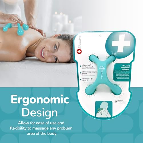 BioSwiss Handheld Full Body Massager, 4-Leg Pressure Point Massage Tool for Back, Neck, and Shoulder, Portable Manual Massager - style: Full Body