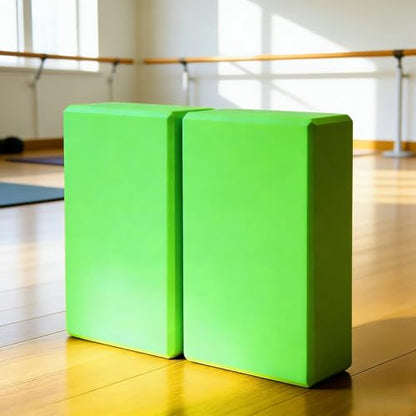 Non-Slip High-Density Yoga Foam Block – Balance & Support for Yoga, Pilates & Meditation - color: Green