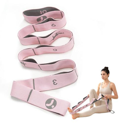 10 Loops Resistance Bands for Working Out, PT, Stretch Out Strap - color: Pink