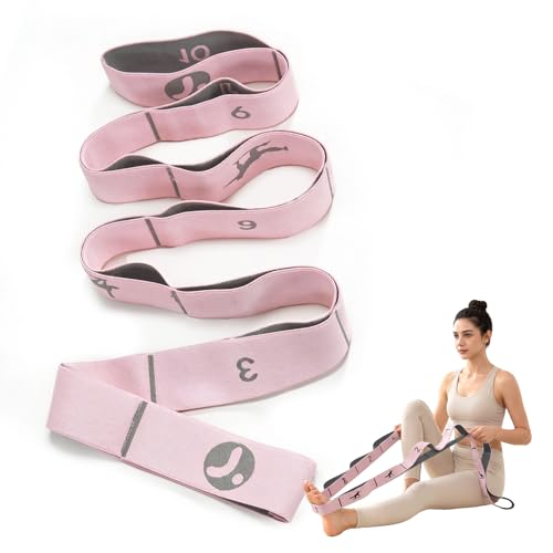 10 Loops Resistance Bands for Working Out, PT, Stretch Out Strap - color: Pink