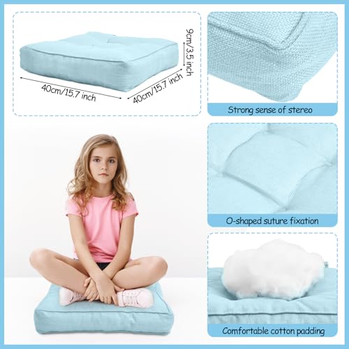 Juexica 8 Pack Floor Cushions for Kid 3.5",Morandi,Square - color: Morandi, style: Square