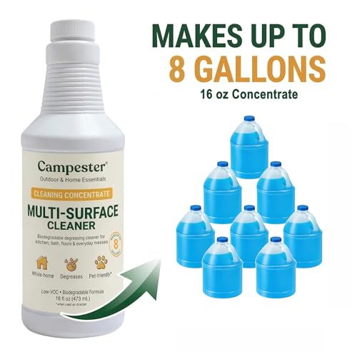 Multi-Surface Cleaner Concentrate — Non-Toxic, Plant-Based All-Purpose Cleaner & Degreaser — 16 oz Makes 8 Gallons for Kitchen, Bathroom, Floors, Tile & Appliances