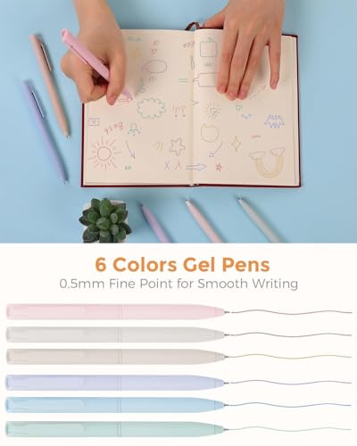 SKYDUE Cute School Supplies Kit, 38 PCS Aesthetic Stationery Set with Large Pencil Case, Pens, Mechanical Pencils, Highlighters & Sticky Notes for School, College Purple - color: Purple