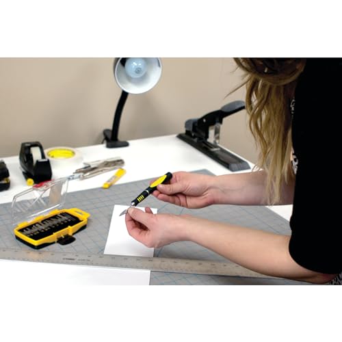 Performance Tool W9170 15-Piece Precision Hobby Knife Set | Includes 14 blades for various projects. Comfortable contoured handle. Convenient storage case - size: Hobby Knife Set (15pc)