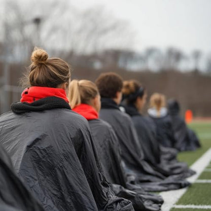 Threadart Waterproof Blanket Outdoor Stadium Blanket | Black - color: Black