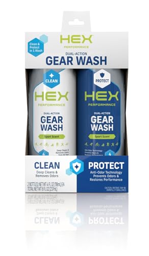 HEX Performance Dual Action Gear Wash for Activewear, Sport Scent, 4 oz